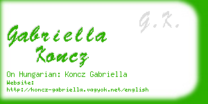 gabriella koncz business card